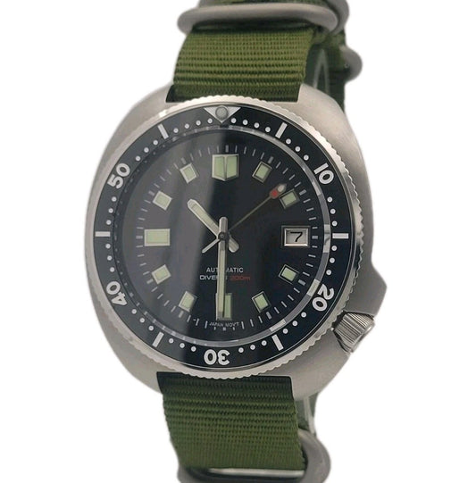Automatic Diver Watch NH35 Sapphire 200m Stainless Steel Black Dial UK Seller 1