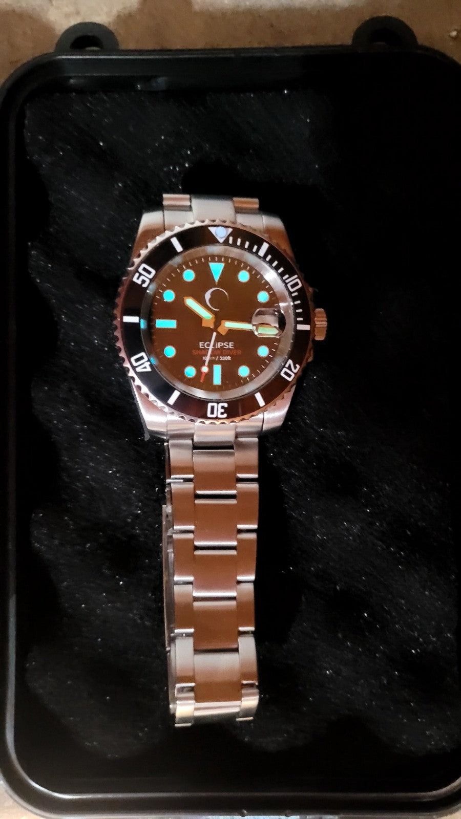 Eclipse Shadow Diver Automatic Watch NH35 Sapphire 100m Stainless Steel21