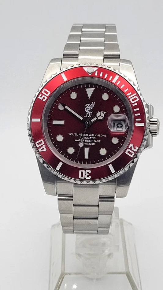 New Liverpool Football LFC Automatic Divers Watch Japan Citizen Miyota Red