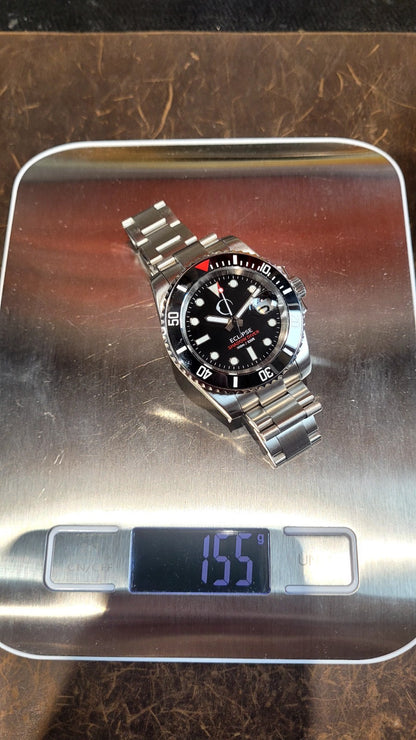 Men’s Automatic Dive Watch NH35 – Black Dial, Sapphire Glass, Steel Bracelet15