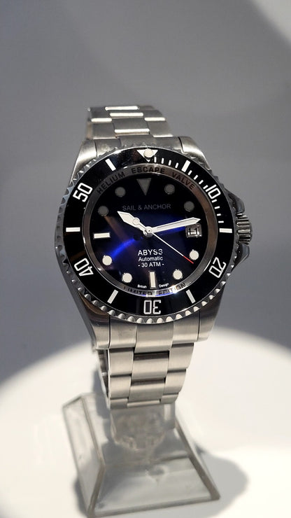 Sail And Anchor Automatic 'ABYSS' Blue Sea Dweller Divers Watch NH35 Seiko TMI.16