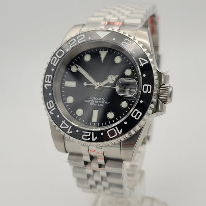 Mens Automtic Luxury Black Divers Watch Seiko TMI NH35 Movement 10ATM Sapphire 1