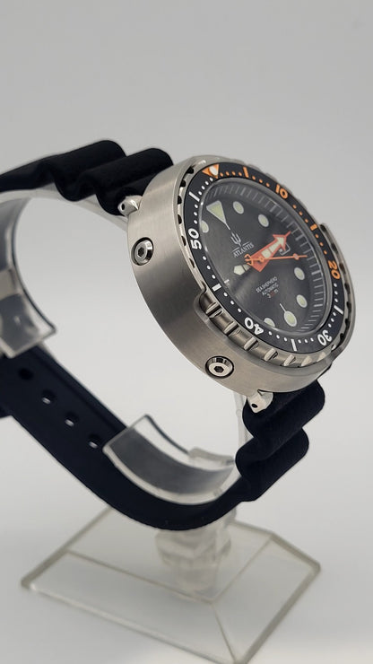BNIB Atlantis Automatic Divers Watch 300m Black Dial Tuna Sapphire Ceramic 12