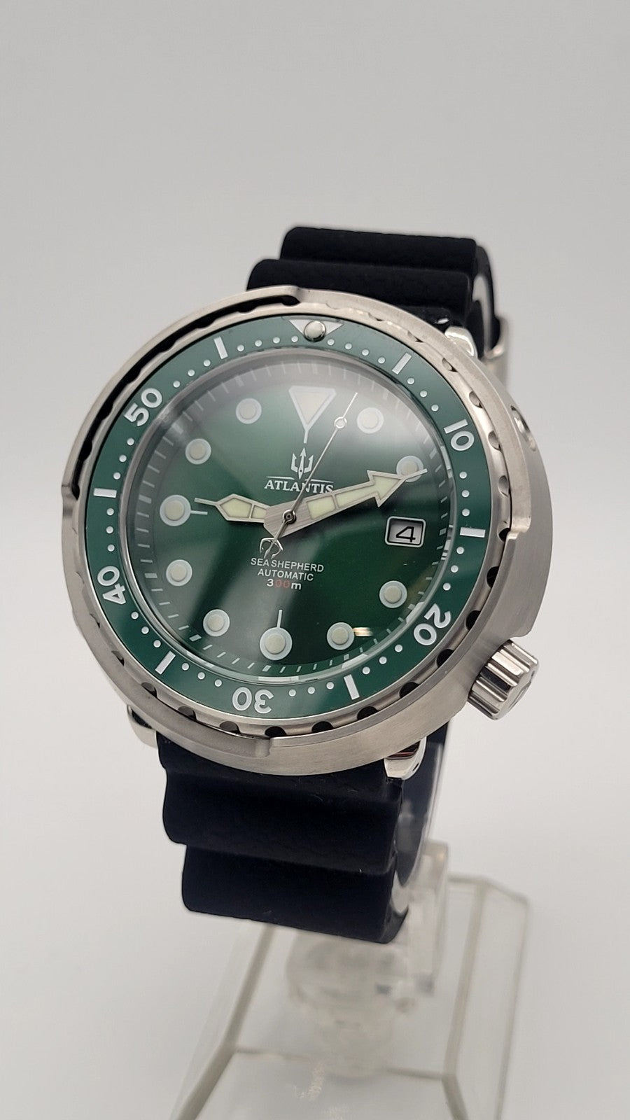 Automatic Diver Watch NH35 300m Green Dial Tuna Style Sapphire UK Seller4