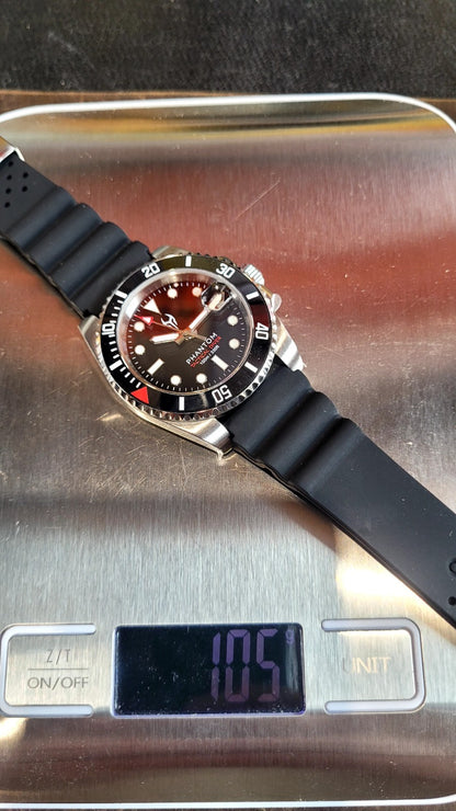 NH35 Phantom Tactical Diver  Automatic Sapphire Rubber Black Watch 10ATM 16