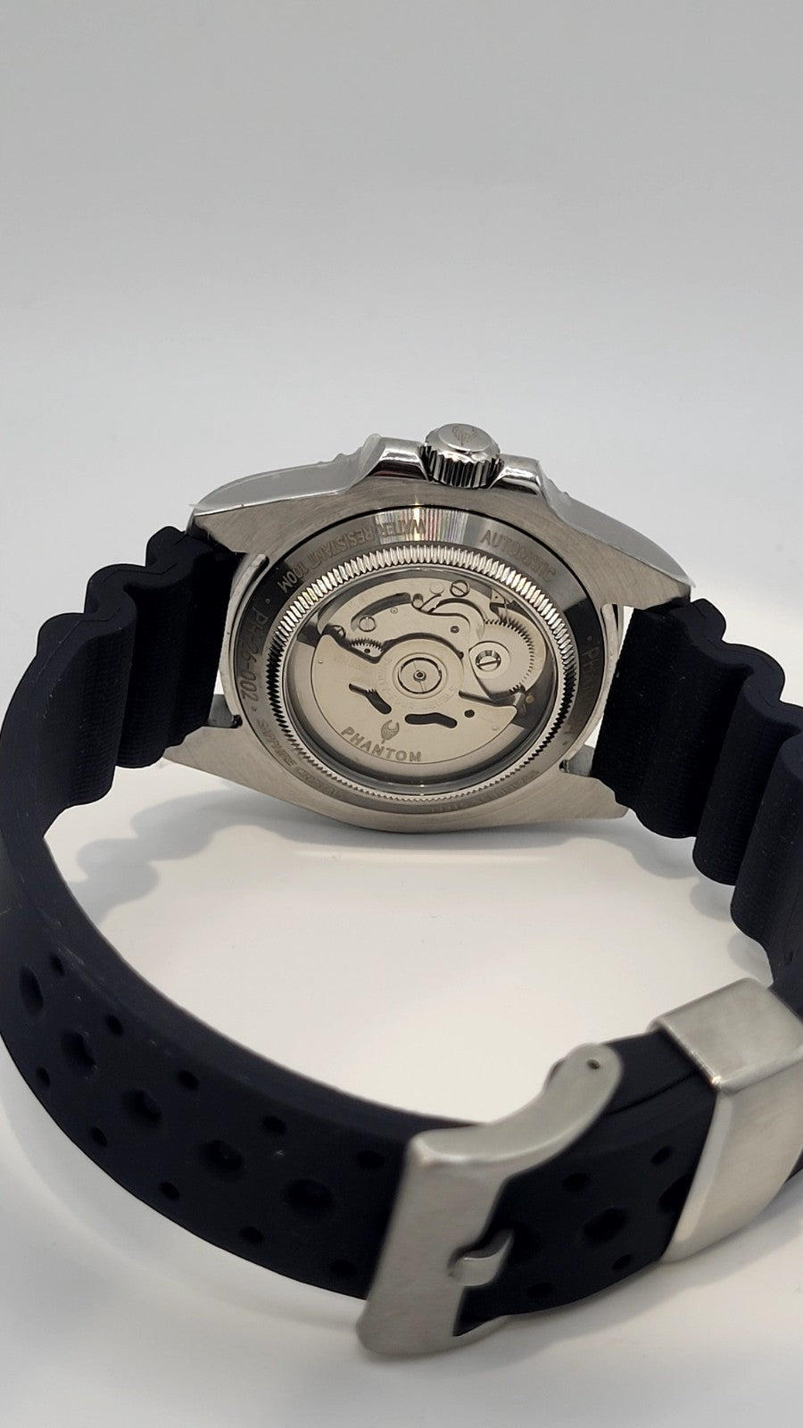 NH35 Phantom Tactical Diver  Automatic Sapphire Rubber Black Watch 10ATM 14