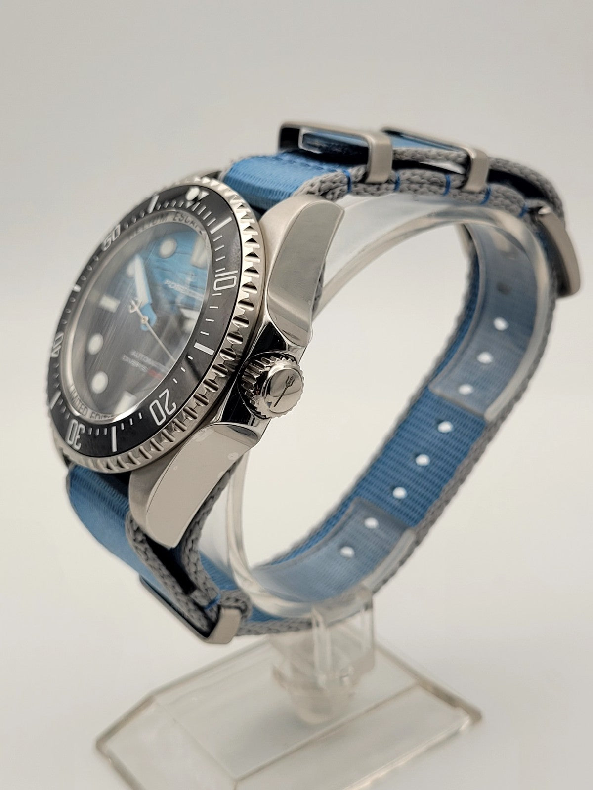 New POSEIDON Blue 'Sea Dweller' Divers Watch 20ATM WR SEIKO TMI NH35 Auto. Movt6