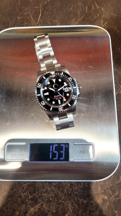 Eclipse Shadow Diver Automatic Watch NH35 Sapphire 100m Stainless Steel16