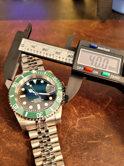 New Automatic Luxury Sub Black Green 'Kermit' Divers Watch Seiko TMI NH35 16