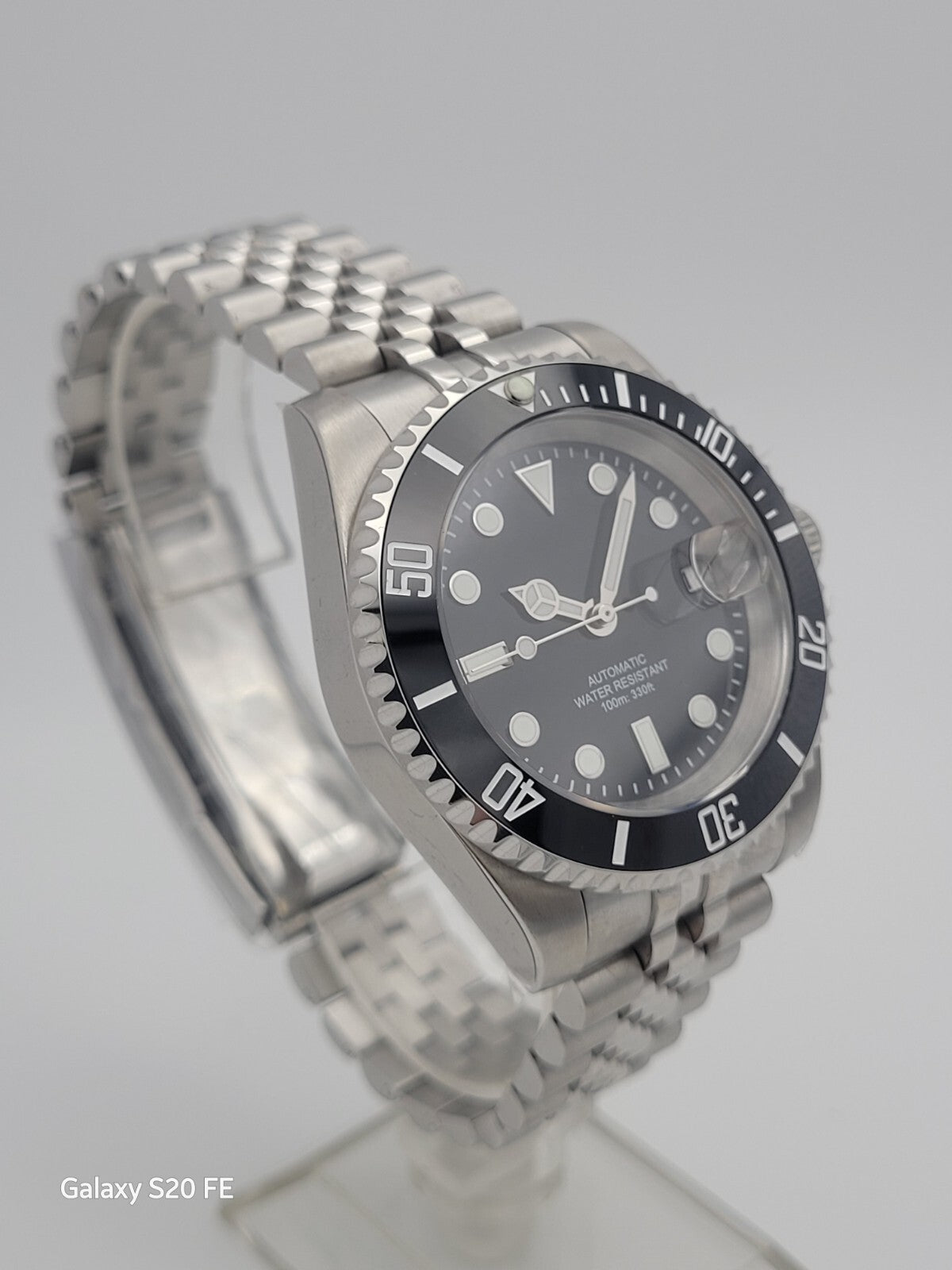 New Automatic Black Sub Divers Watch Sapphire Ceramic Seiko TMI NH35 Movement3