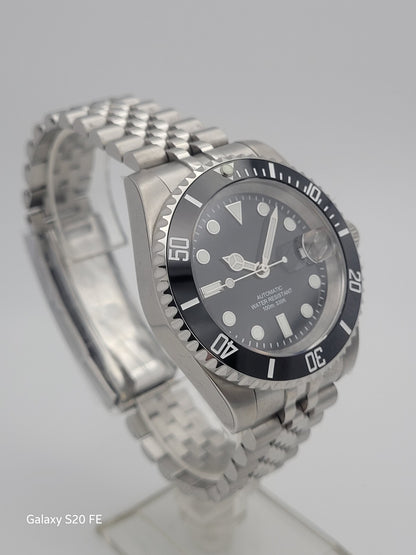 New Automatic Black Sub Divers Watch Sapphire Ceramic Seiko TMI NH35 Movement3