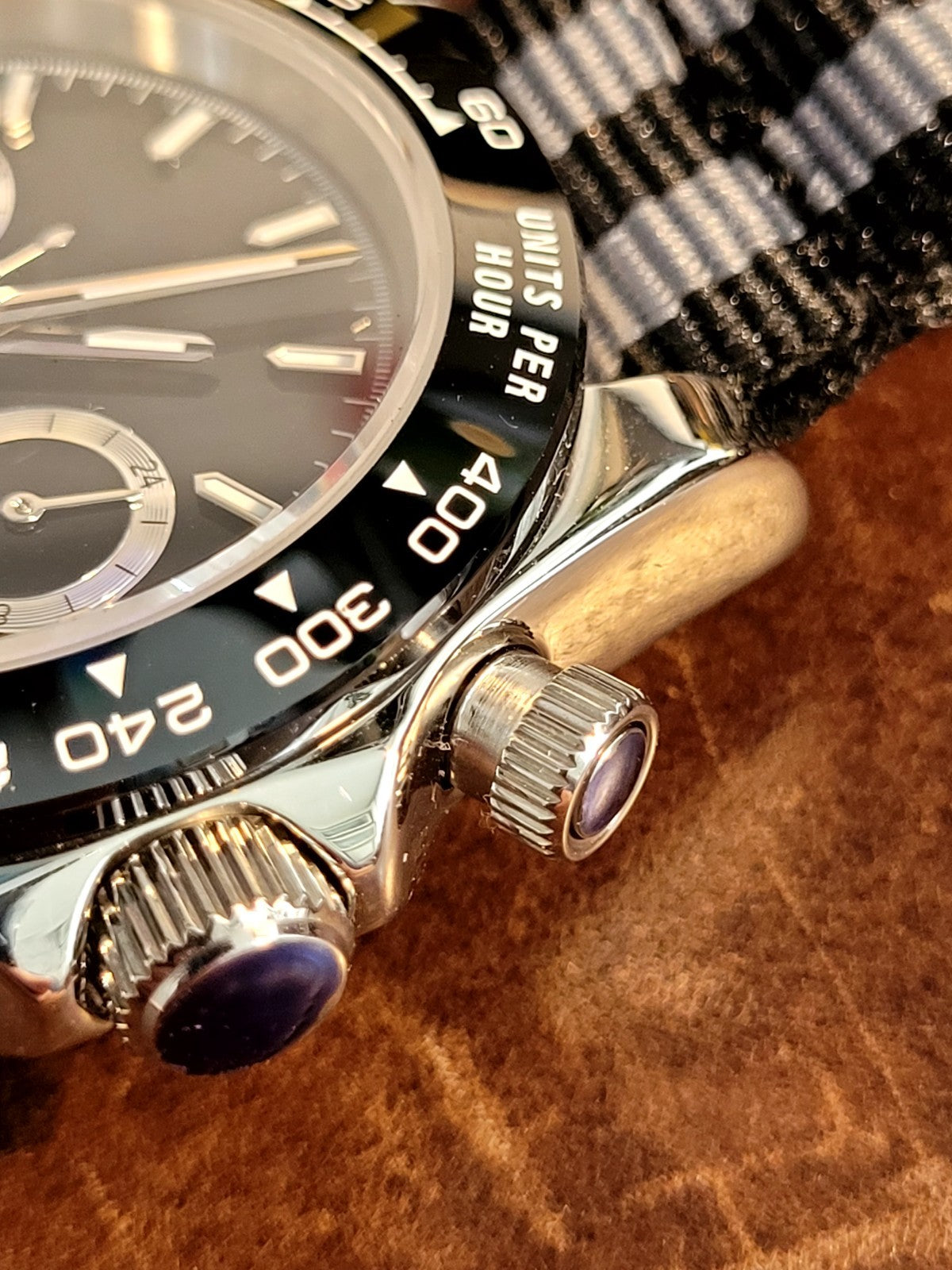 New Panda Divers Watch Chronograph Black VK63 SEIKO TMI Quartz Movement 50m13