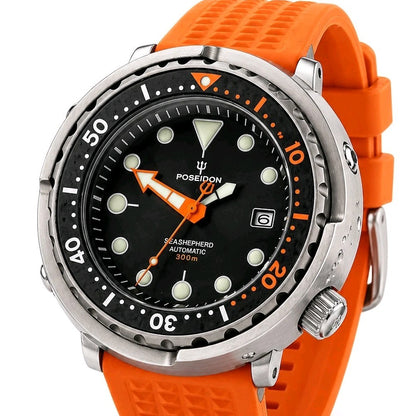 300M Tuna Style Automatic Diver Watch Orange Black NH35  Sapphire Steel POSEIDON0