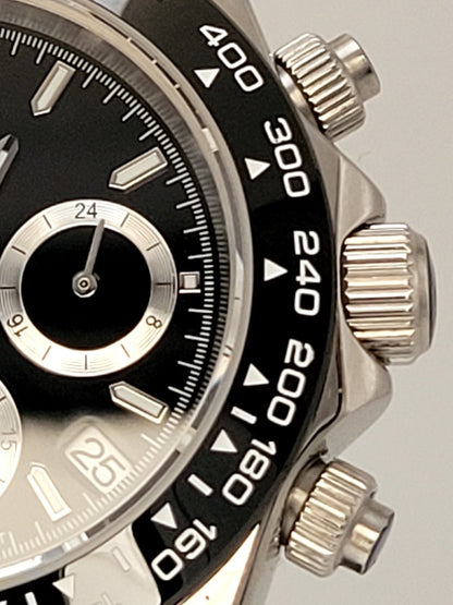 New Panda Divers Watch Chronograph Black VK63 SEIKO TMI Quartz Movement 50m6