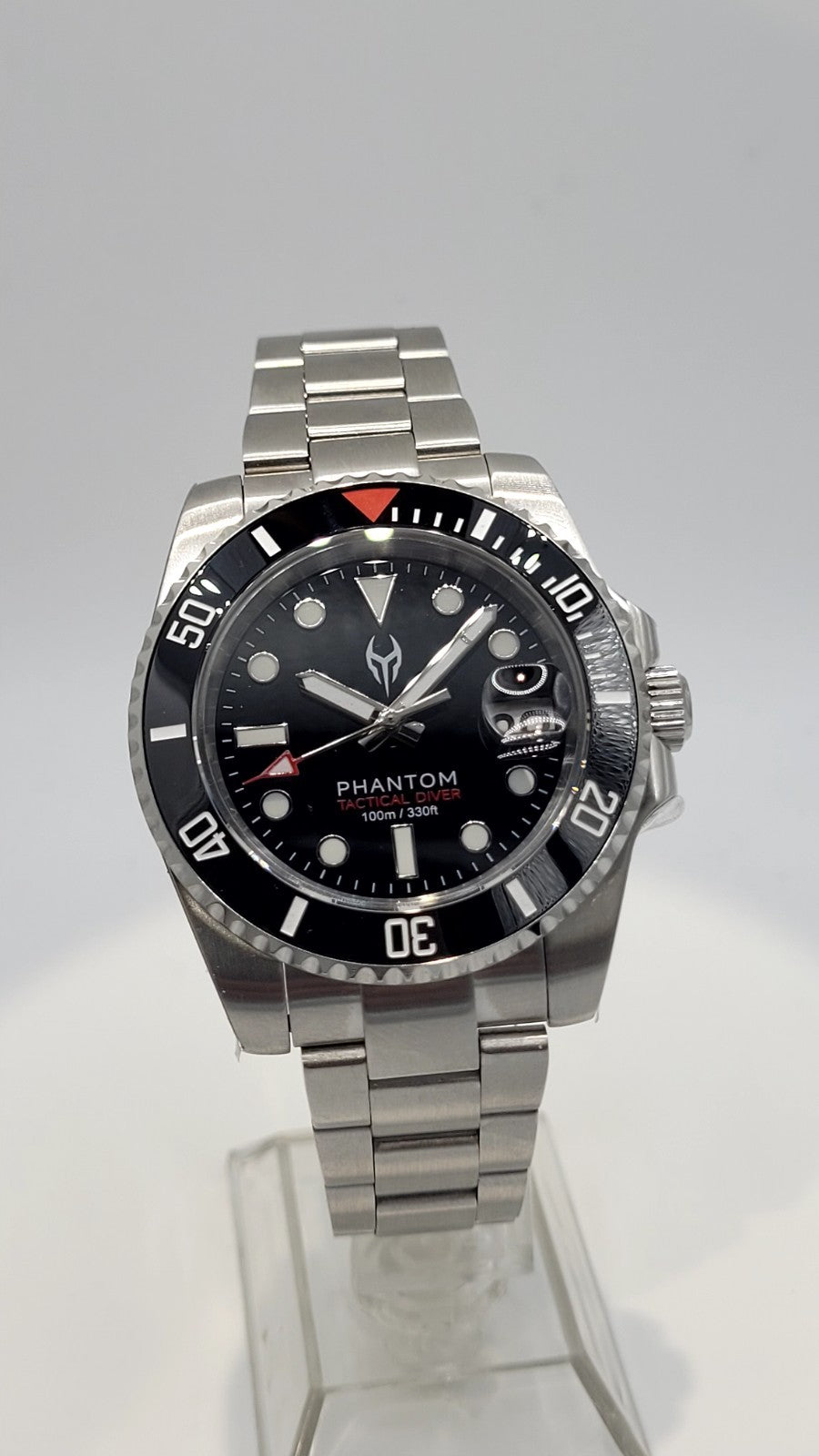 Phantom Shadow Diver NH35 Automatic Sapphire Steel Black Watch 10ATM 12