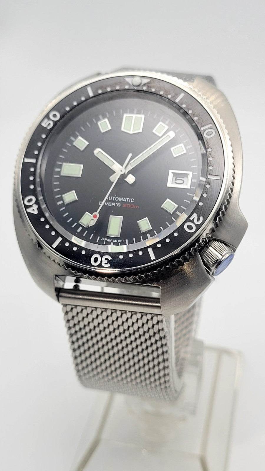 Mens Custom Automatic 'Willard' Turtle Black Divers Watch Japan NH35 SEIKO TMI.2