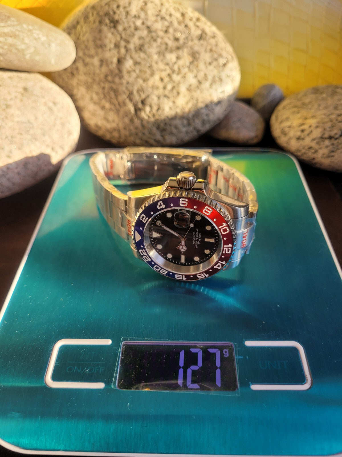 BNIB AUTOMATIC Custom Pepsi Divers Watch Seiko TMI NH35 10atm Sapphire 20