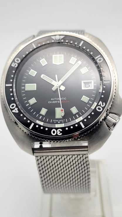New Custom Automatic 'Willard' Turtle Black Divers Watch Japan NH35 SEIKO TMI6