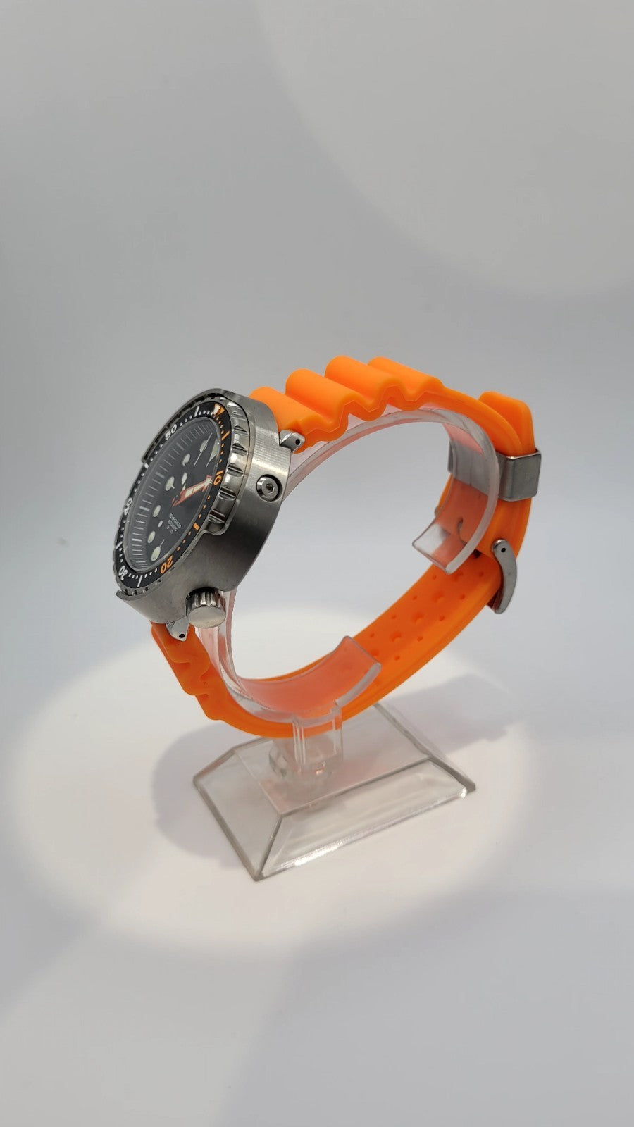 Automatic Tuna Diver Watch Orange Rubber Sapphire Crystal 300M Ceramic7