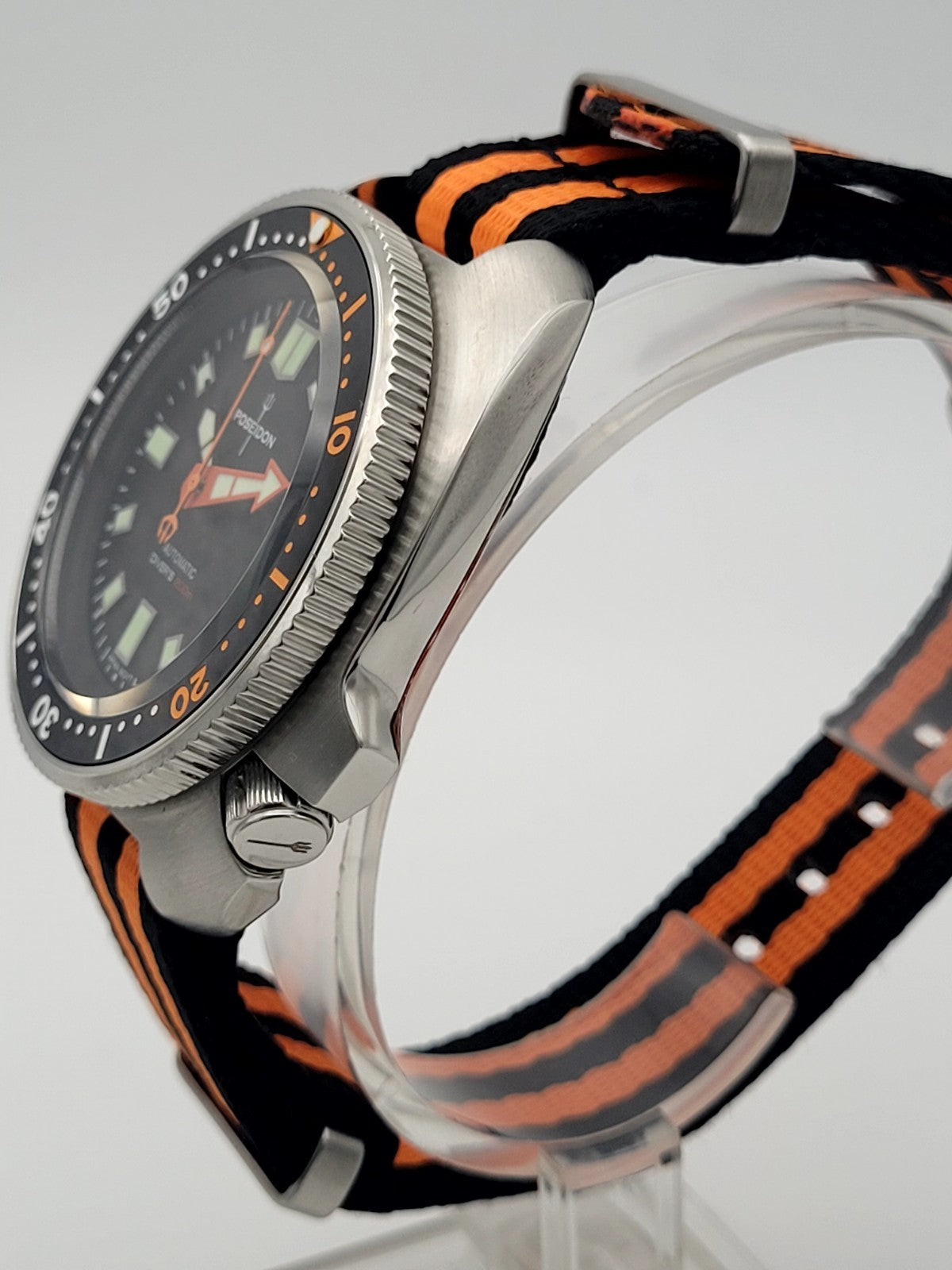 Poseidon Automatic Turtle Black Divers Watch NH35 (SEIKO TMI) Movt 200m13