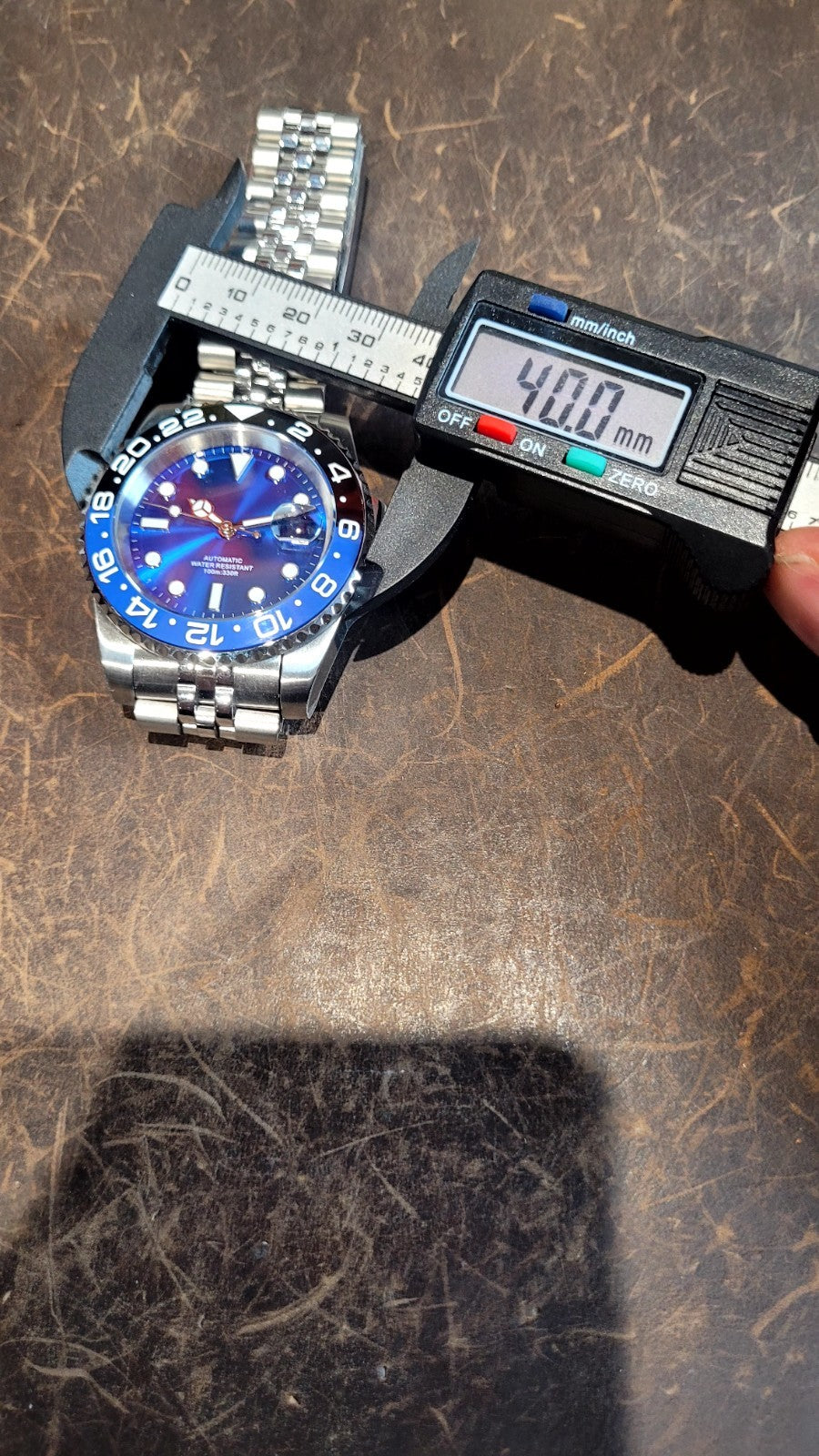 New Automatic Divers Watch Black Blue Bezel Sapphire Ceramic Steel UK Seller 20
