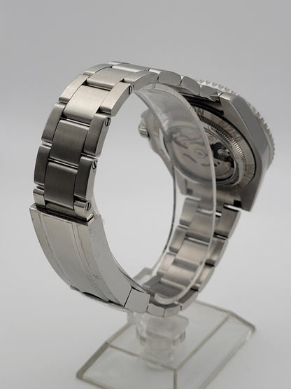 Poseidon Automatic Dive Watch Steel Bracelet Black Dial Date 100m Classic Style10