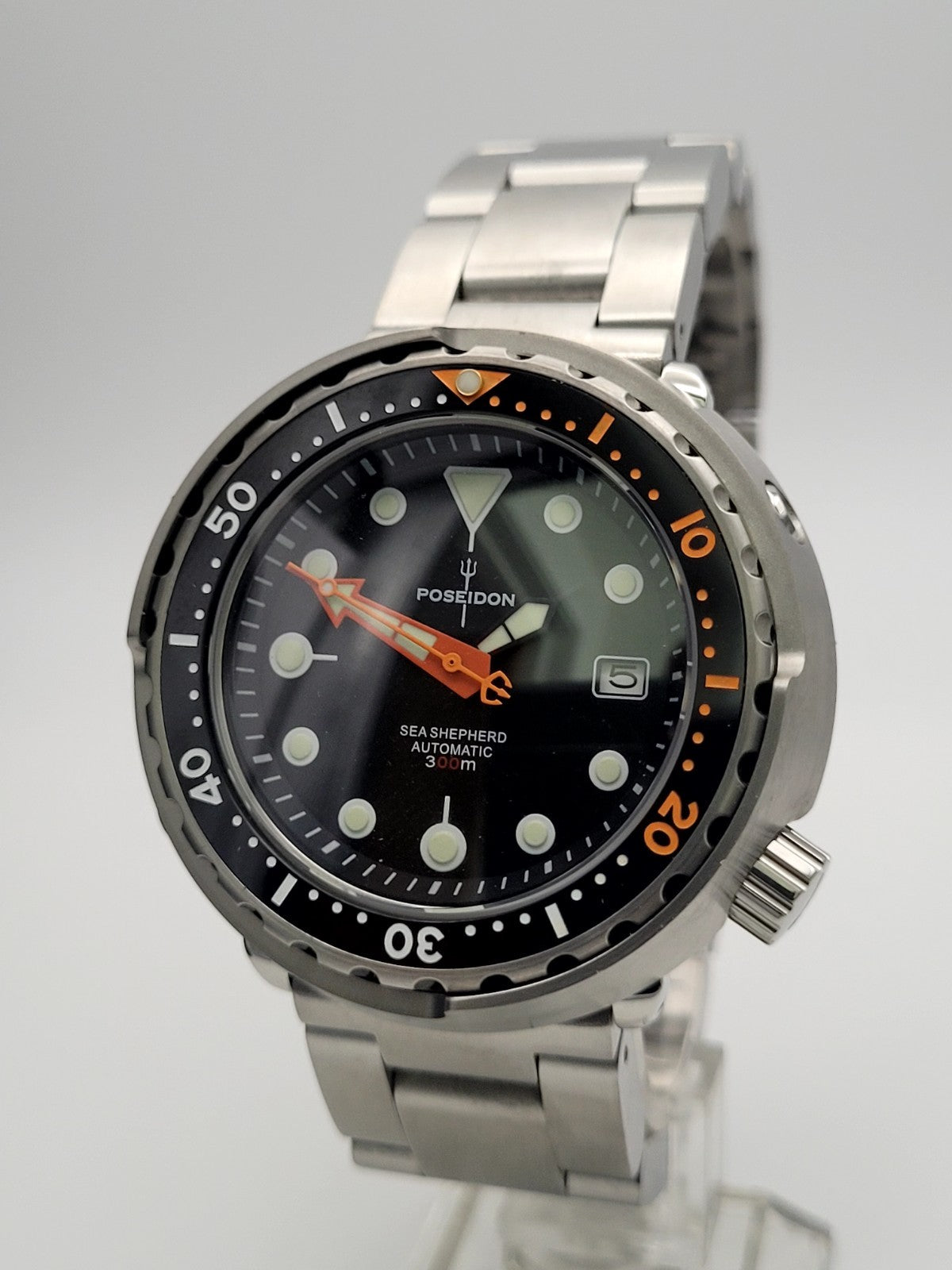 NH35 Automatic Divers Watch POSEIDON Heavyweight Black 'Tuna' 30ATM (SEIKO TMI) 7