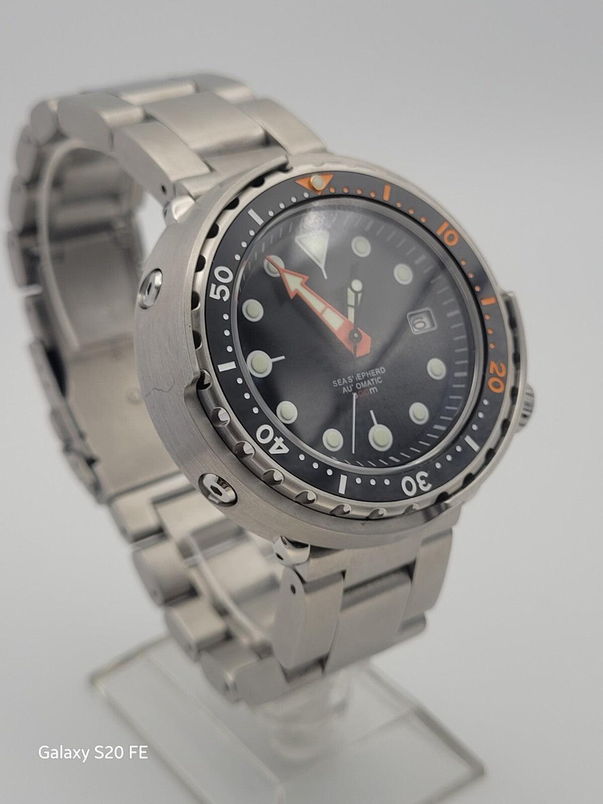 Heavy Automatic Tuna Black Divers Watch 30atm WR Seiko TMI Nh35 Movement 250g.3