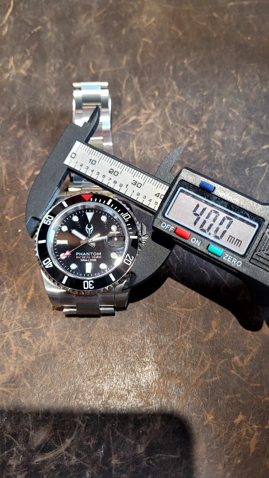 Phantom Shadow Diver NH35 Automatic Sapphire Steel Black Watch 10ATM 18