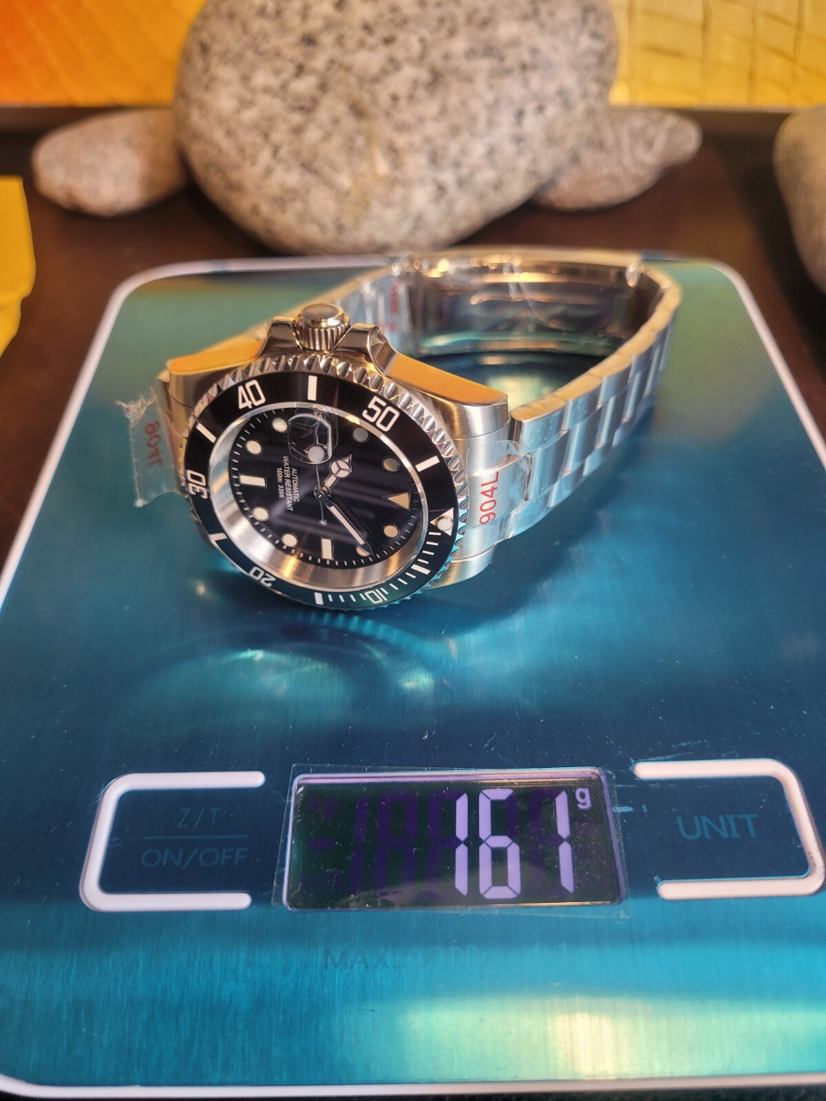New LEFT Handed Automatic Movement Divers Watch Black NH35 Seiko TMI 10atm WR20