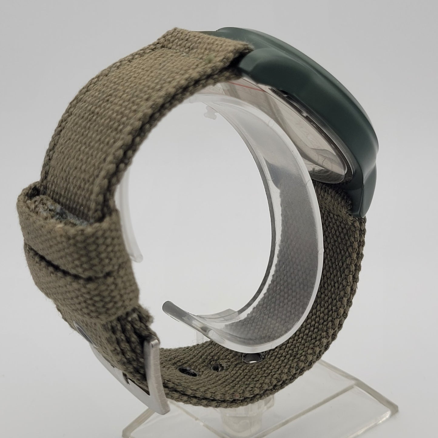 Rough And Tough 43mm Pilot Field Army Watch 3ATM WR Green Canvas Strap.5