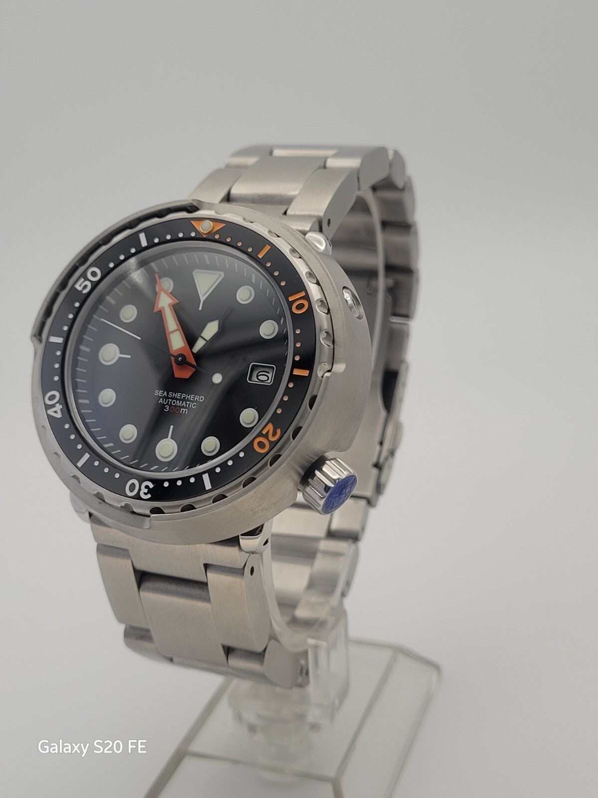 300m Automatic Black Tuna Divers Watch Sapphire WR Seiko TMI Nh35 Movement 250g 5