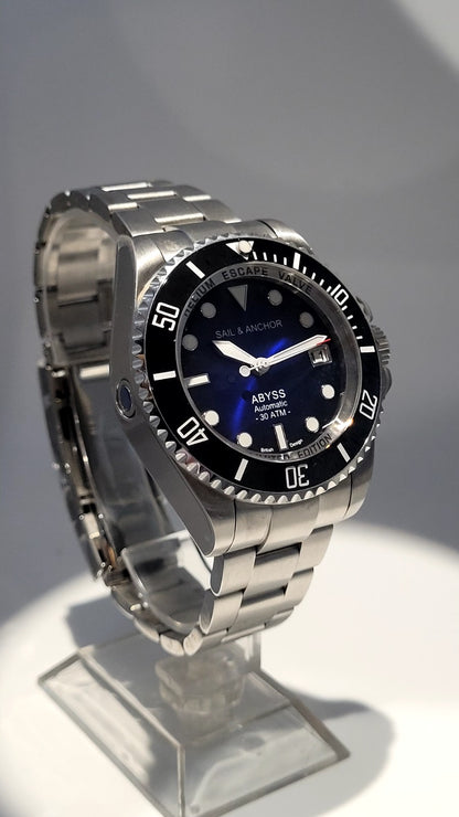 Sail And Anchor Automatic 'ABYSS' Blue Sea Dweller Divers Watch NH35 Seiko TMI.11