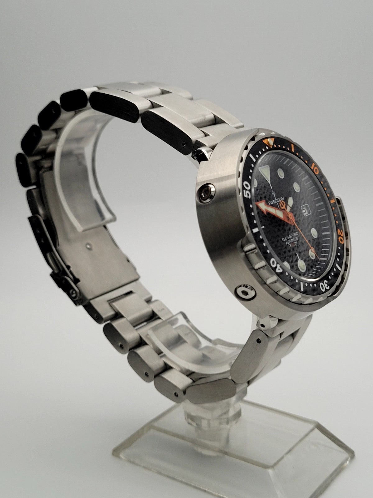 POSEIDON Automatic Black 'Tuna' Heavy Divers Watch 30ATM (SEIKO TMI) NH3512