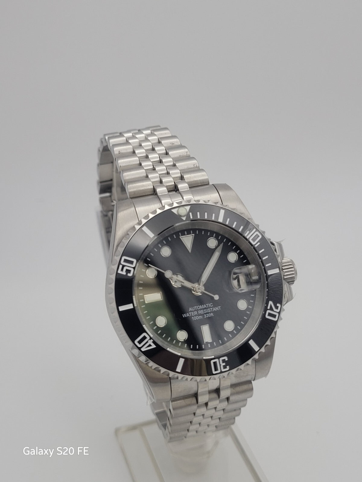 New Automatic Black Sub Divers Watch Sapphire Ceramic Seiko TMI NH35 Movement4