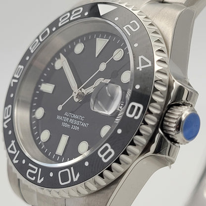BNIB Automatic Black Sub Divers Watch. Seiko TMI NH35 Japanese Movement  100m8