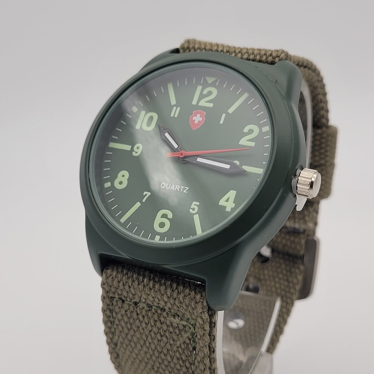 Military Field Watch Quartz Olive Green NATO Strap Army Style Watch4