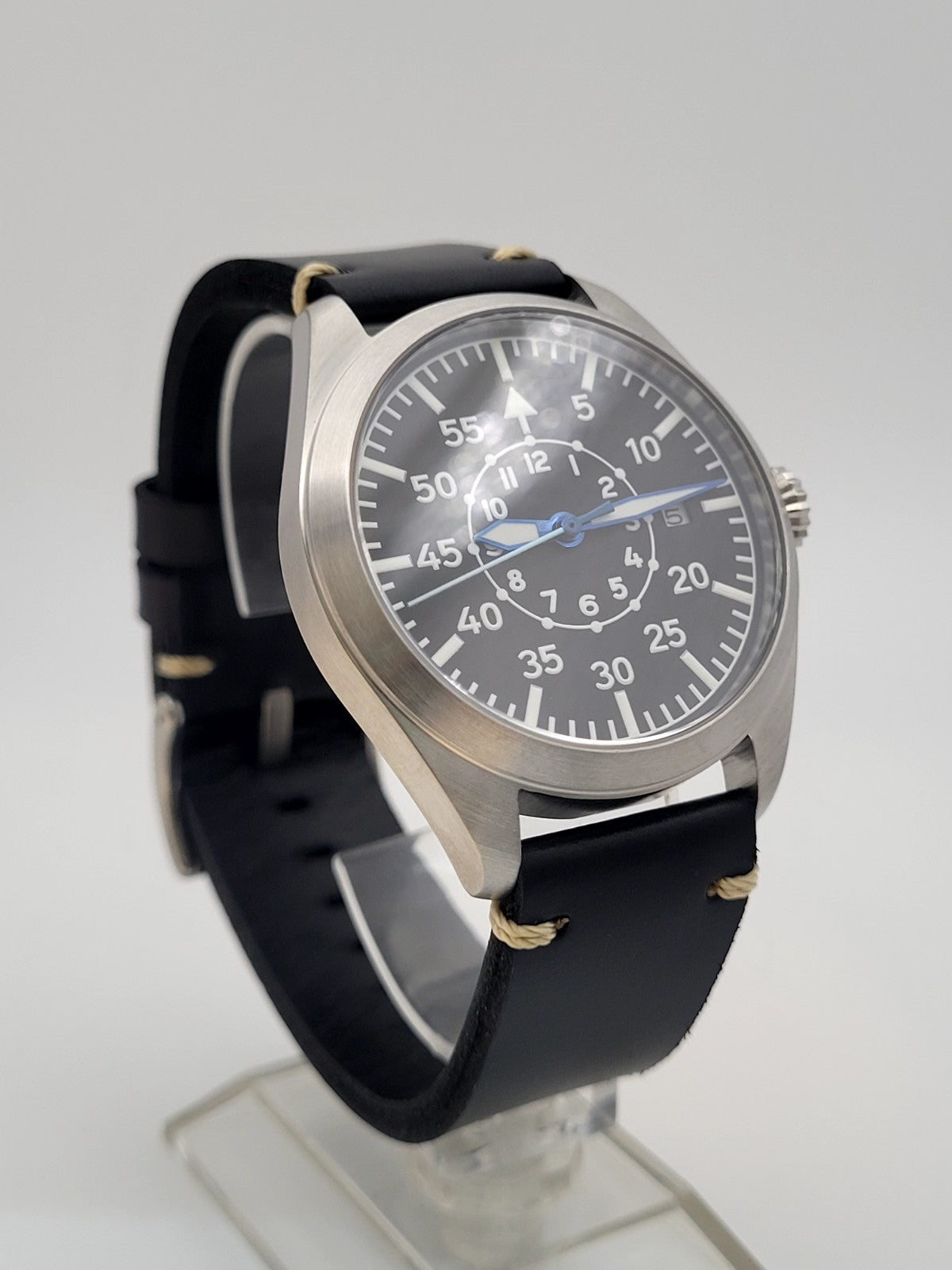 Automatic 24hr Pilot Field Watch Lume Miyota 8215 Sapphire Military Style UK9