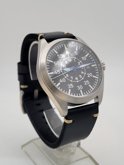 Automatic 24hr Pilot Field Watch Lume Miyota 8215 Sapphire Military Style UK9