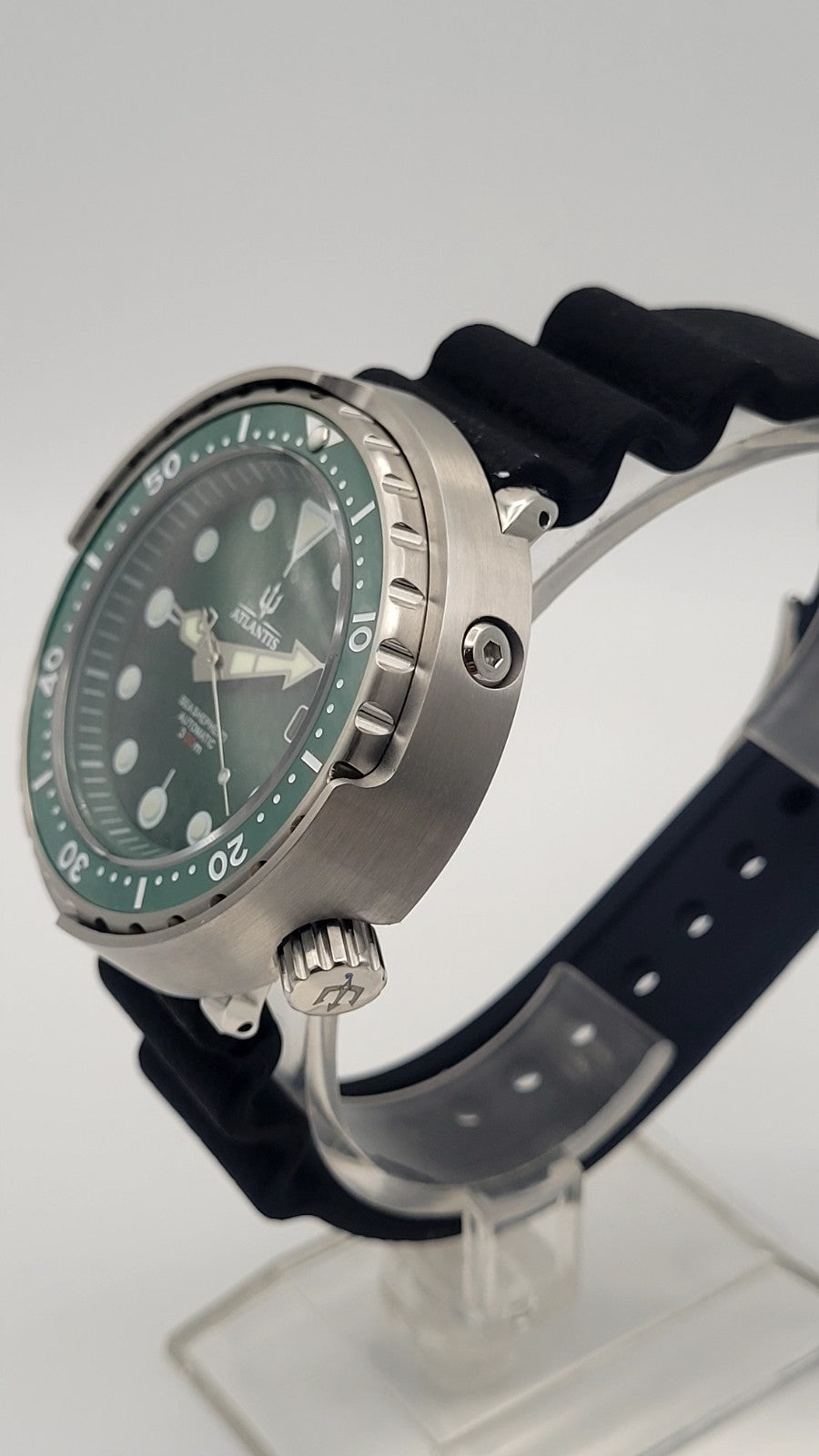 Automatic Diver Watch NH35 300m Green Dial Tuna Style Sapphire UK Seller6