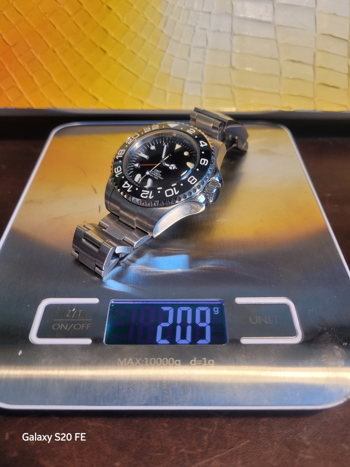 Men's Custom 43mm Black Divers Watch NH34 Seiko TMI Automatic Movt 100m GMT .10