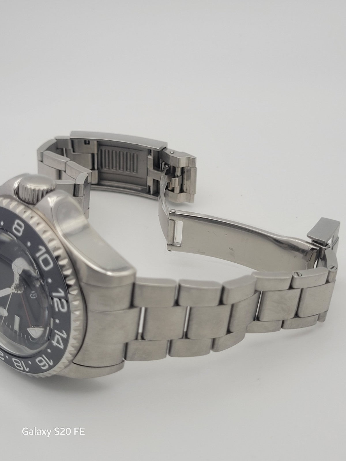 Men's Custom 43mm Black Divers Watch NH34 Seiko TMI Automatic Movt 100m GMT .8