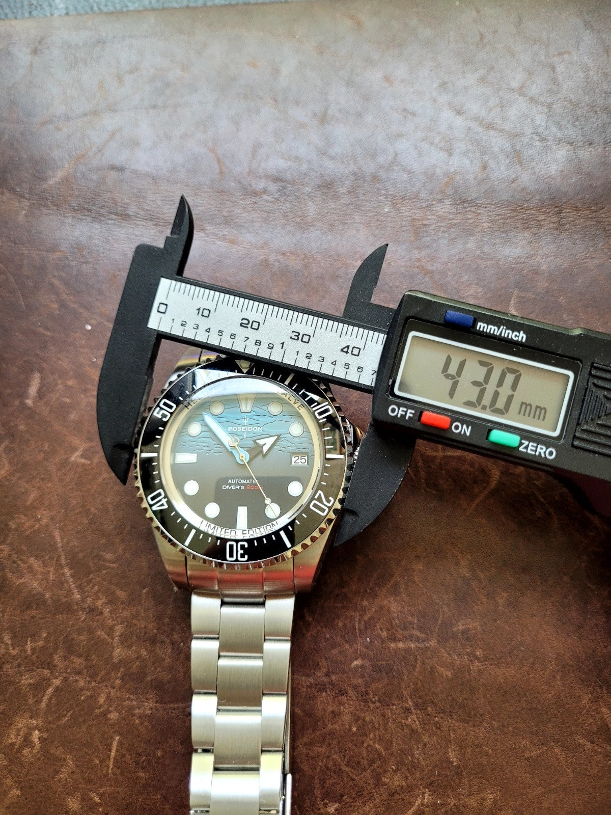Professional Automatic Divers Watch NH35 Poseidon Sapphire Ceramic Steel 200m 19