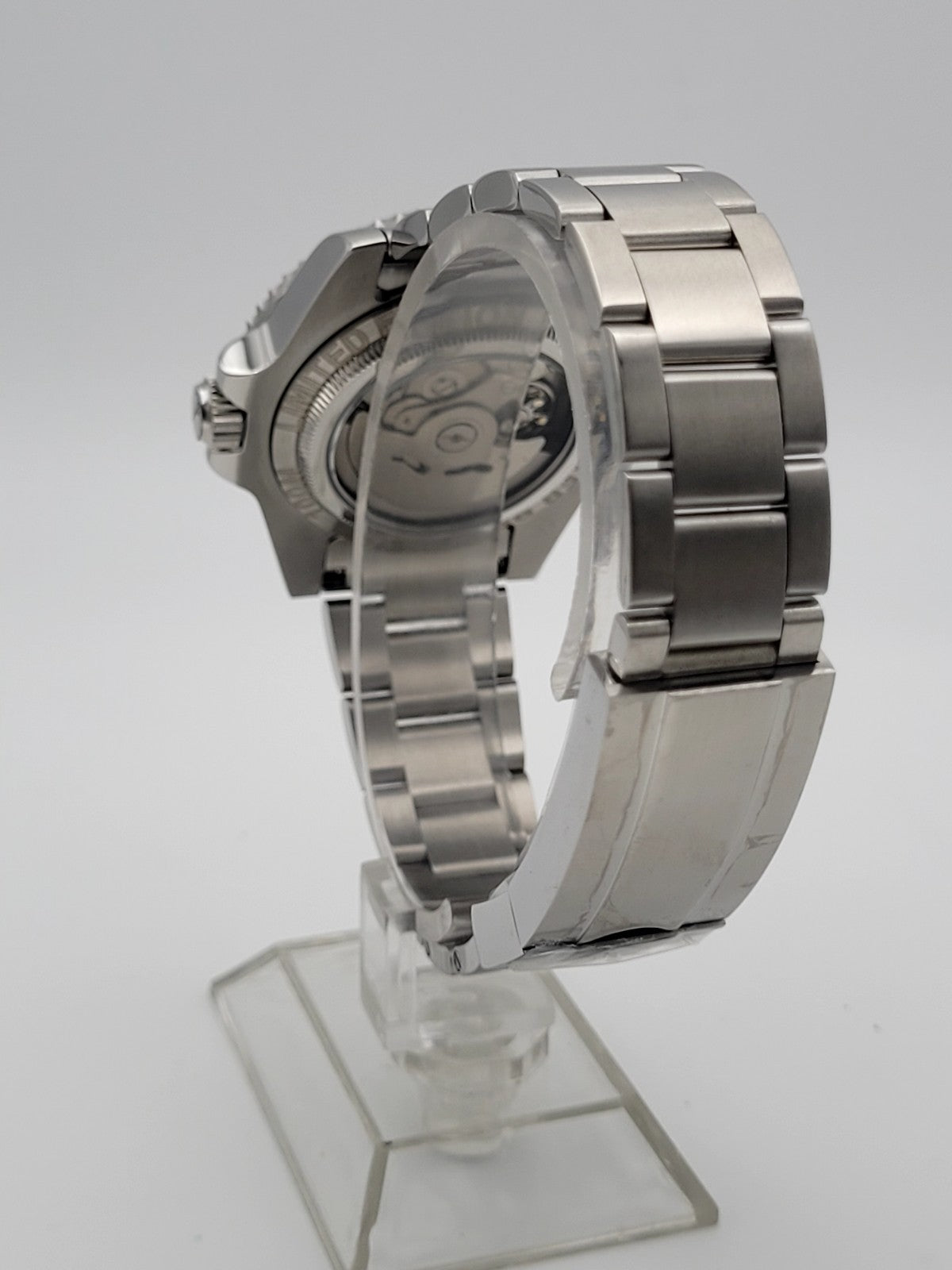 Poseidon Automatic Dive Watch Steel Bracelet Black Dial Date 100m Classic Style9