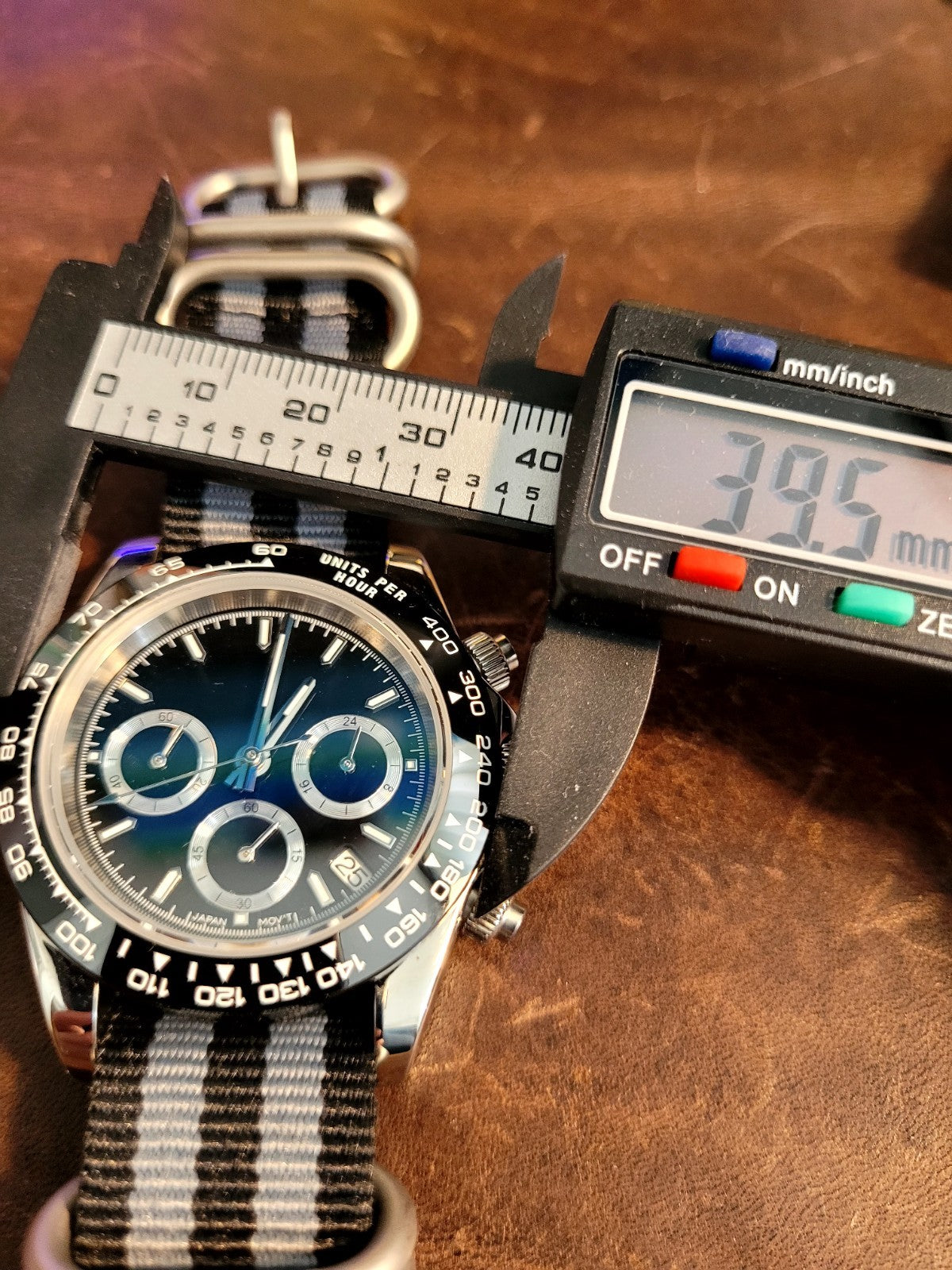 New Panda Divers Watch Chronograph Black VK63 SEIKO TMI Quartz Movement 50m10
