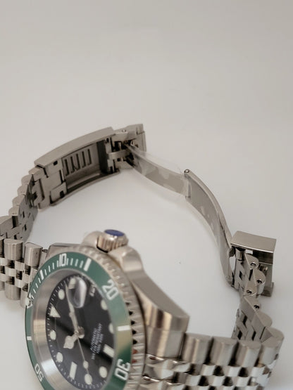Quality Automatic Luxury Divers Watch Black Green 'Kermit'  Seiko TMI NH35 12