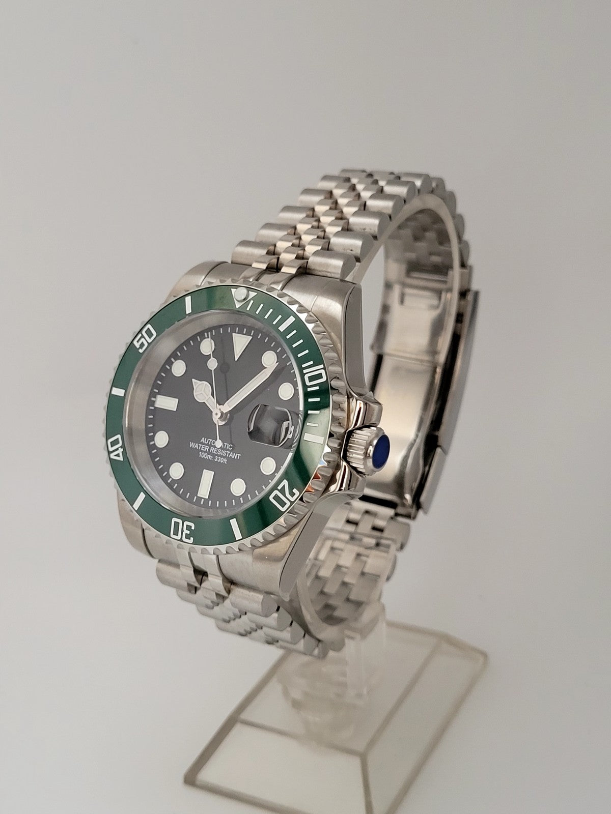 Quality Automatic Luxury Divers Watch Black Green 'Kermit'  Seiko TMI NH35 5