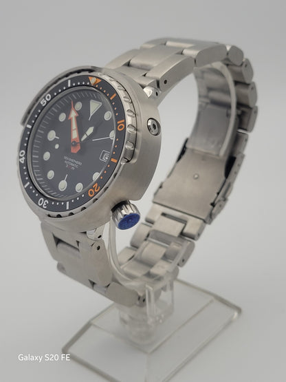 300m Automatic Black Tuna Divers Watch Sapphire WR Seiko TMI Nh35 Movement 250g 8