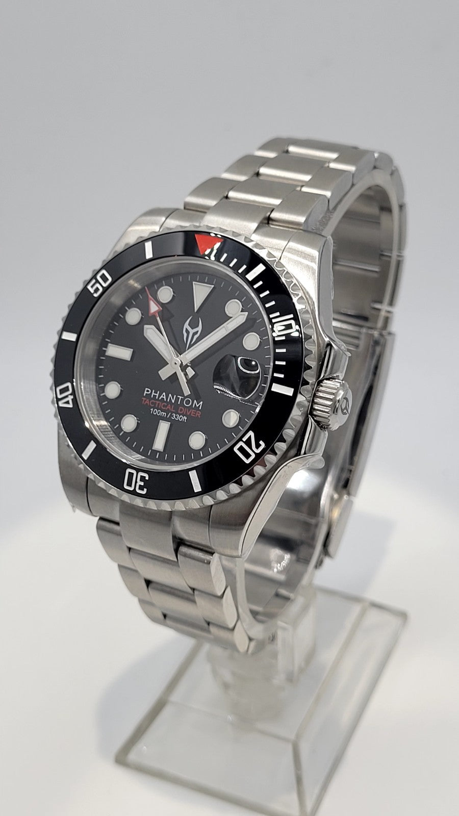PHANTOM Tactical Diver Automatic Watch NH35 Sapphire Ceramic Black Diver 10ATM6