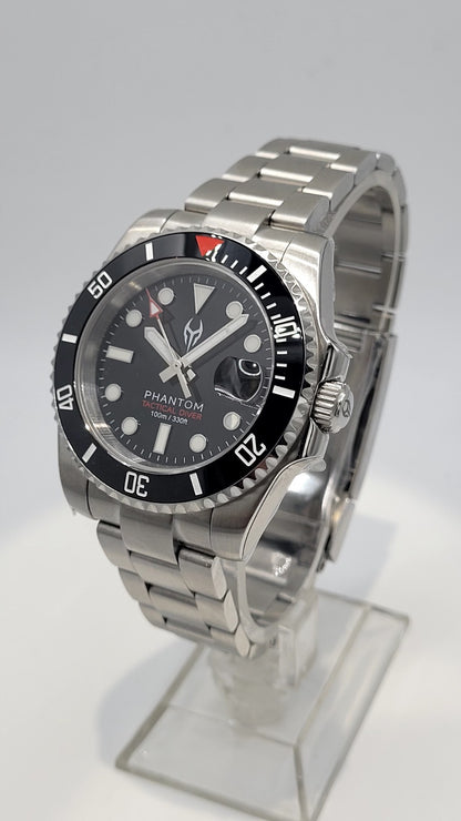 PHANTOM Tactical Diver Automatic Watch NH35 Sapphire Ceramic Black Diver 10ATM6